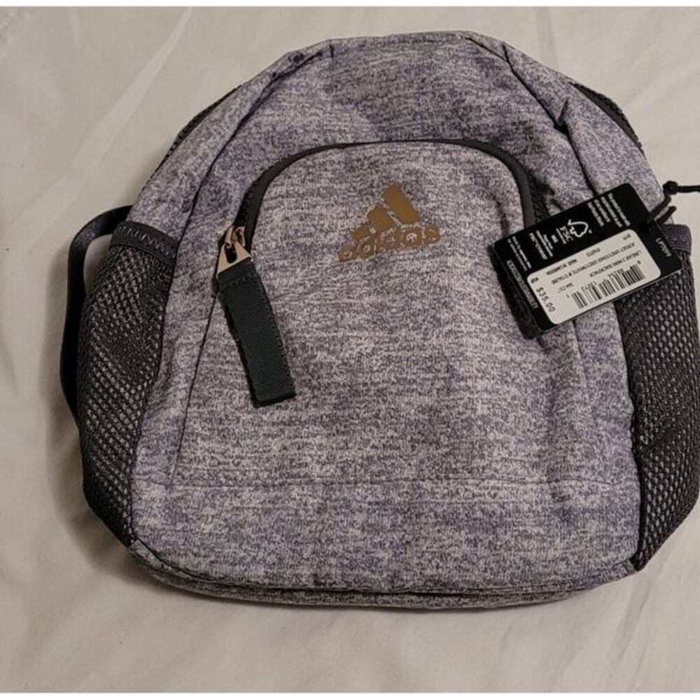 Adidas mini backpack gray‎ & black New with tags